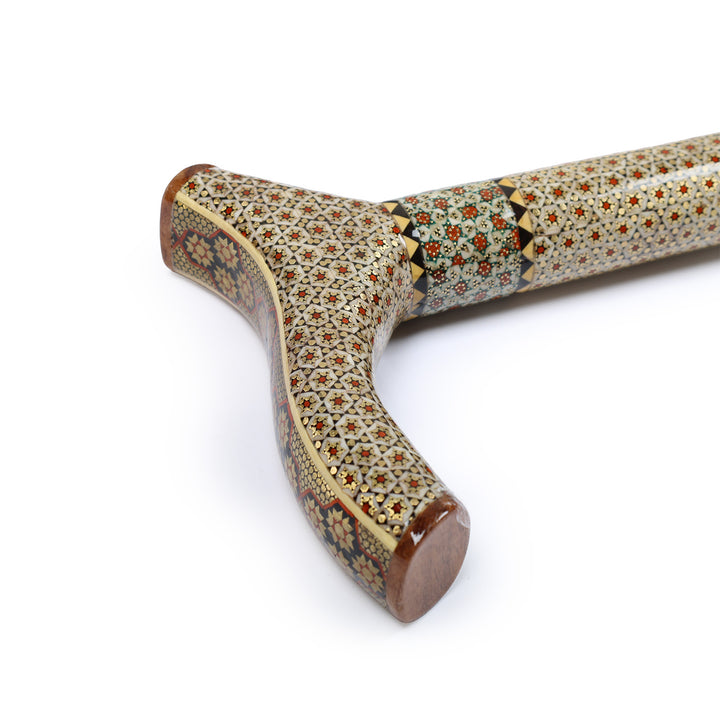 Handmade Hatem-Inlaid Wooden Walking Cane – WAAH178