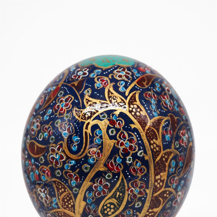 Hand-Embellished Natural Ostrich Egg Ornament – WAAH197