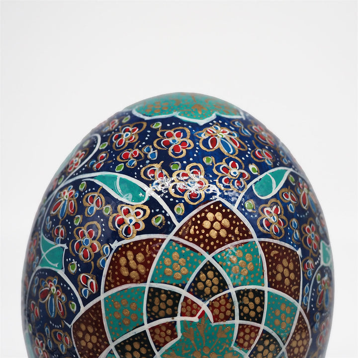 Hand-Embellished Natural Ostrich Egg Ornament – WAAH201