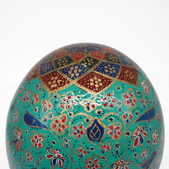 Hand-Embellished Natural Ostrich Egg Ornament – WAAH204