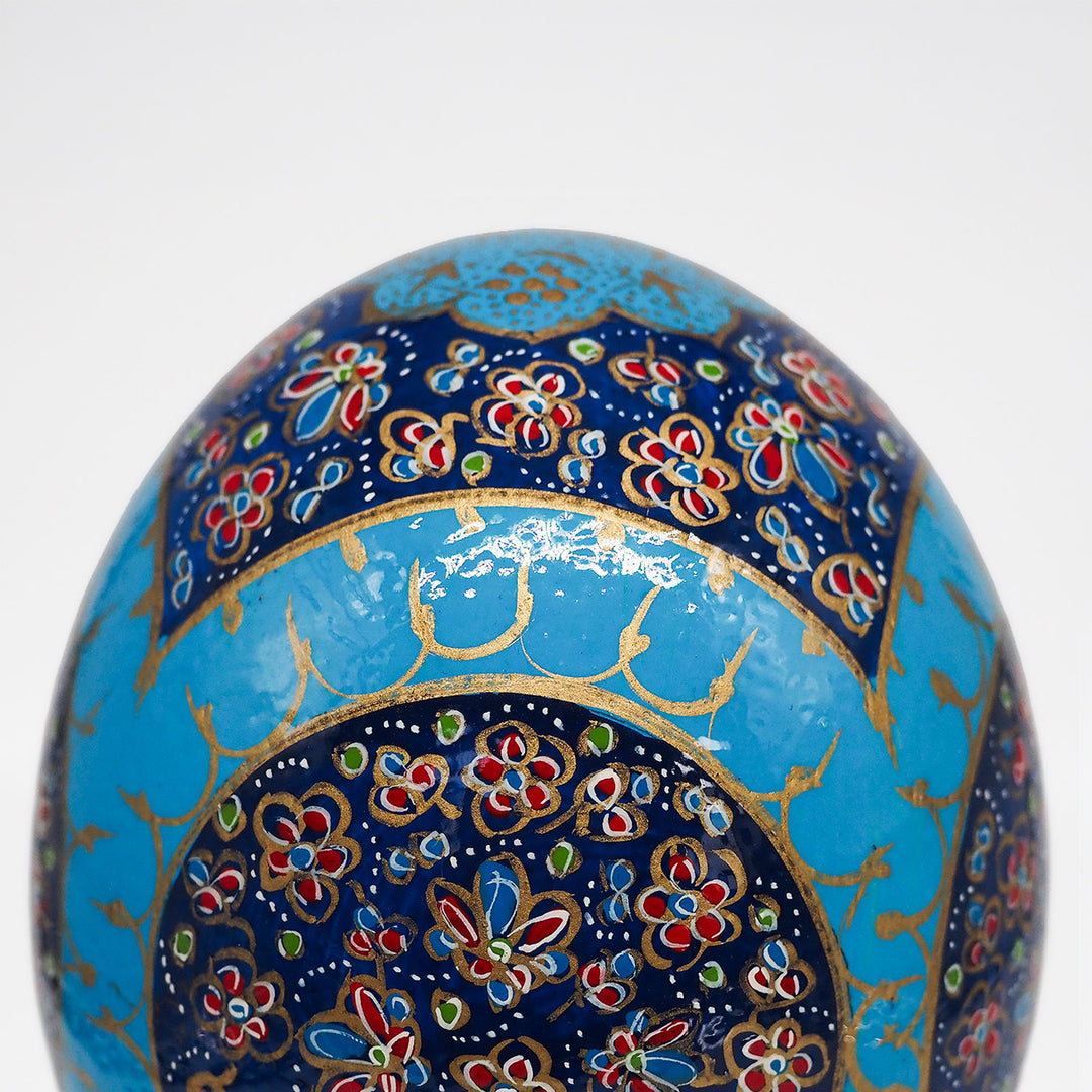 Hand-Embellished Natural Ostrich Egg Ornament – WAAH209