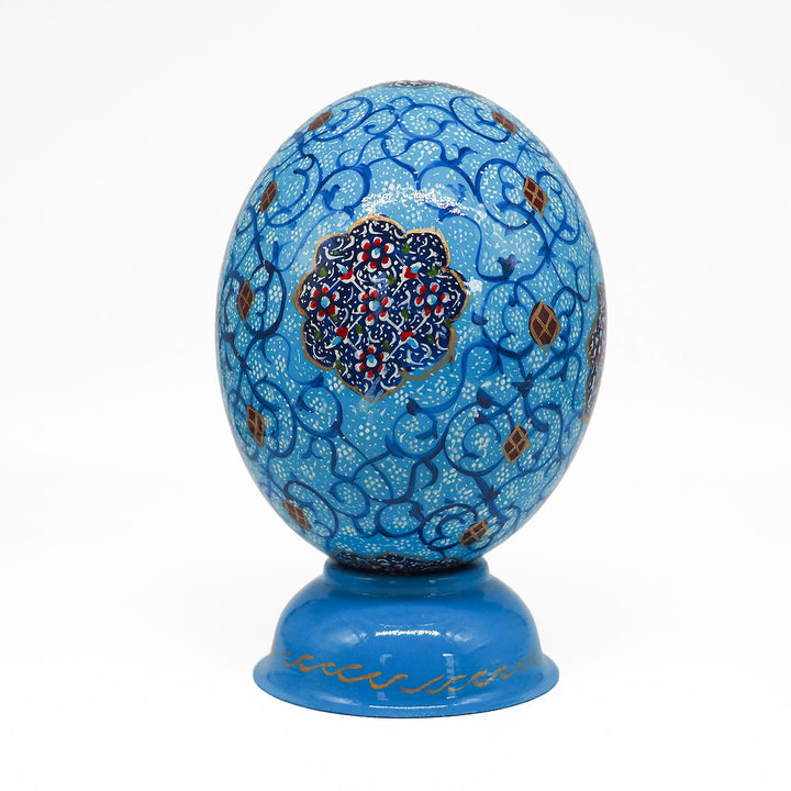 Hand-Embellished Natural Ostrich Egg Ornament – WAAH210