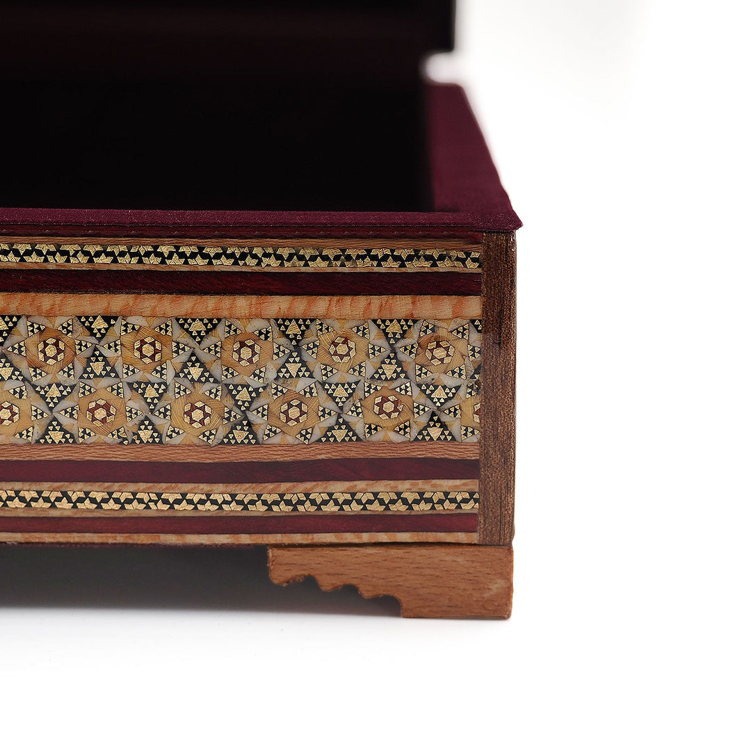 Handcrafted Hatem-Inlaid Wooden Box - WAAH230