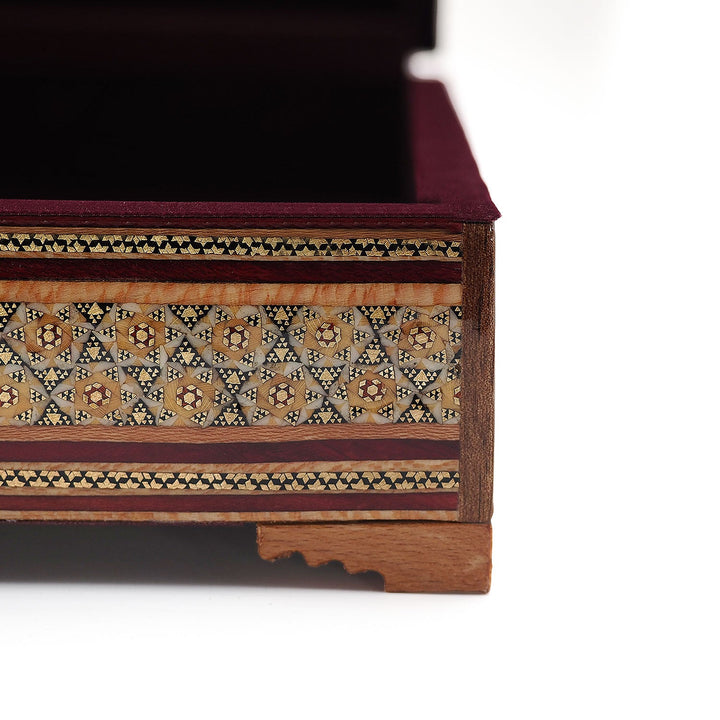 Handcrafted Hatem-Inlaid Wooden Box - WAAH230