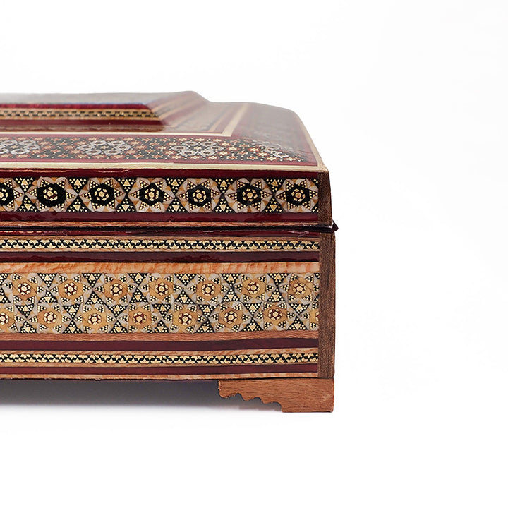 Handcrafted Hatem-Inlaid Wooden Box - WAAH231
