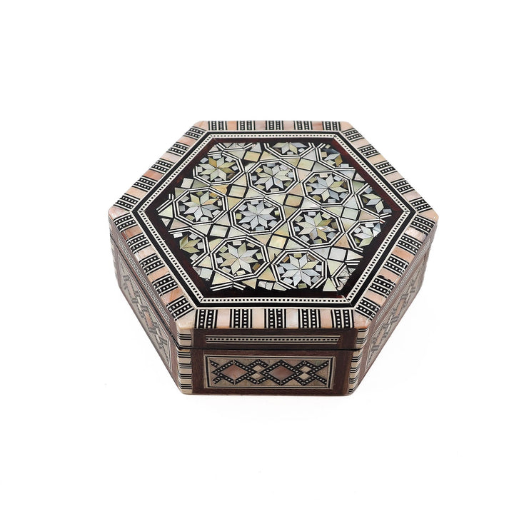 Handcrafted Mother-of-Pearl Inlaid Wooden Box - WAAH242