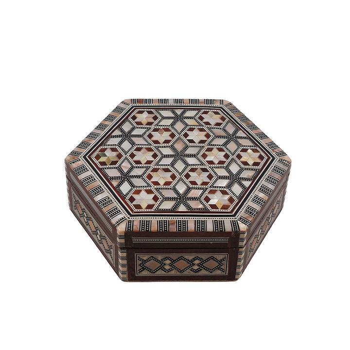 Handcrafted Mother-of-Pearl Inlaid Wooden Box - WAAH243