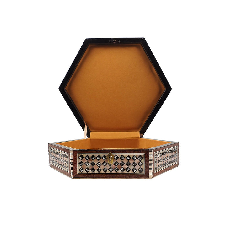 Handcrafted Mother-of-Pearl Inlaid Wooden Box - WAAH244