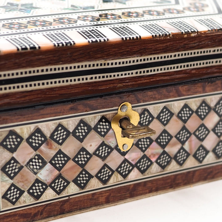 Handcrafted Mother-of-Pearl Inlaid Wooden Box - WAAH244