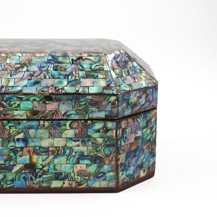 Handcrafted Mother-of-Pearl Inlaid Wooden Box - WAAH245