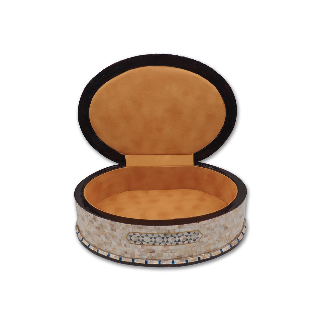 Handcrafted  Mother-of-Pearl Mosaic and Abalone Inlaid Wooden Box - WAAH246