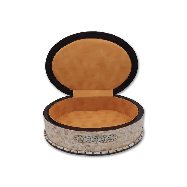 Handcrafted  Mother-of-Pearl Mosaic and Abalone Inlaid Wooden Box - WAAH246
