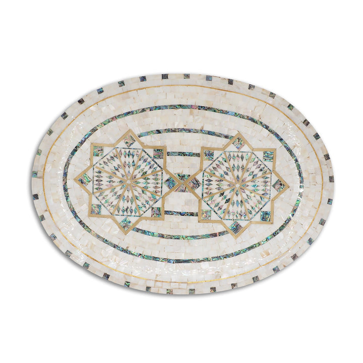 Handcrafted  Mother-of-Pearl Mosaic and Abalone Inlaid Wooden Box - WAAH246