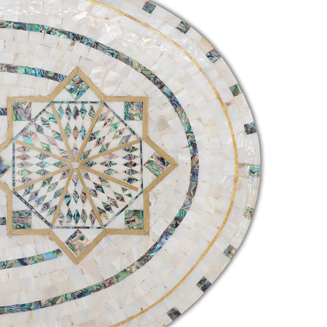 Handcrafted  Mother-of-Pearl Mosaic and Abalone Inlaid Wooden Box - WAAH246