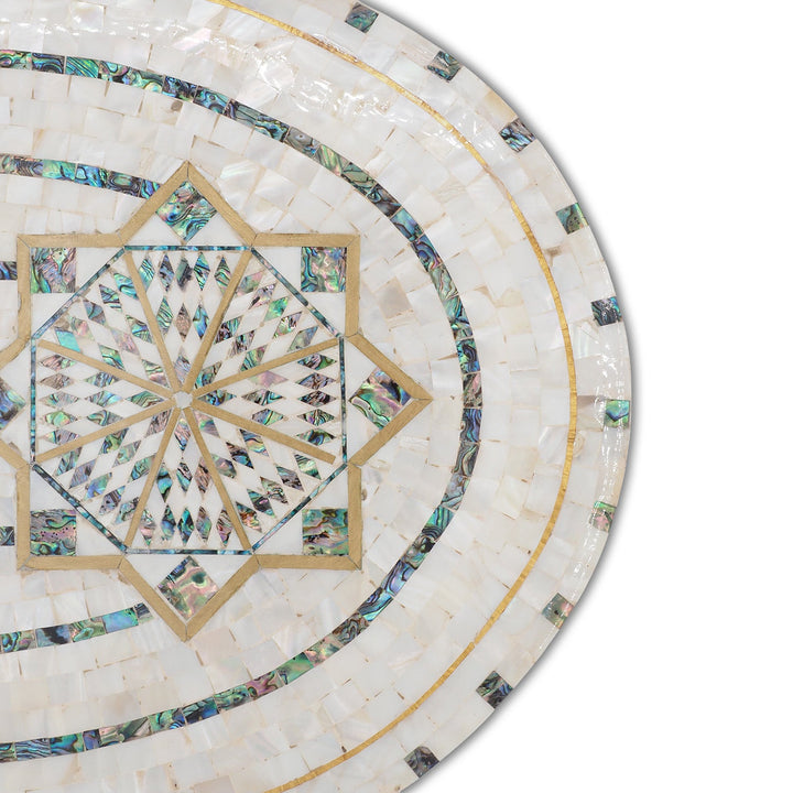 Handcrafted  Mother-of-Pearl Mosaic and Abalone Inlaid Wooden Box - WAAH246