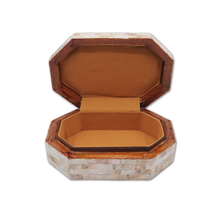 Handcrafted  Mother-of-Pearl Mosaic and Abalone Inlaid Wooden Box - WAAH247