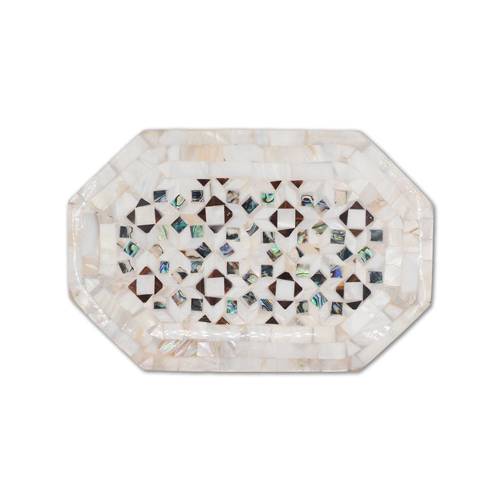 Handcrafted  Mother-of-Pearl Mosaic and Abalone Inlaid Wooden Box - WAAH247