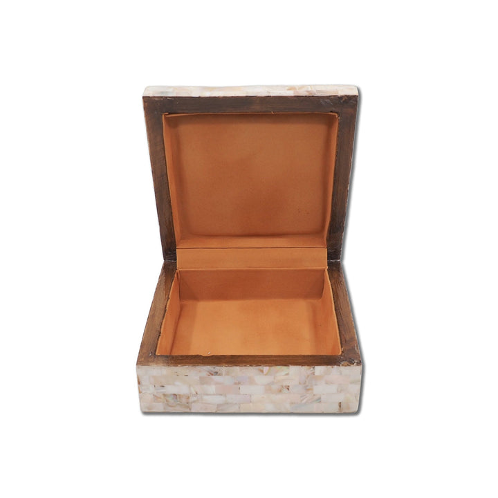 Handcrafted  Mother-of-Pearl Mosaic and Abalone Inlaid Wooden Box - WAAH248
