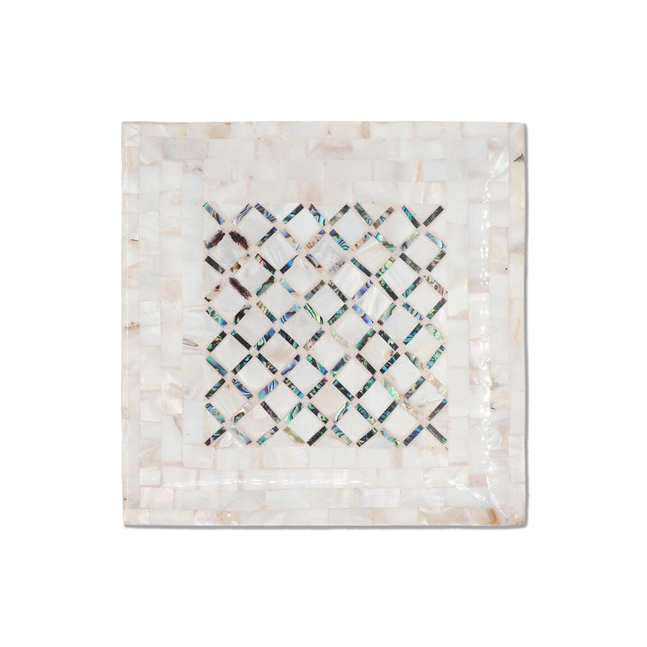Handcrafted  Mother-of-Pearl Mosaic and Abalone Inlaid Wooden Box - WAAH248