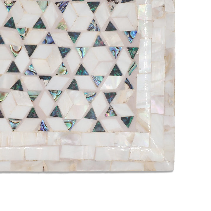 Handcrafted  Mother-of-Pearl Mosaic and Abalone Inlaid Wooden Box - WAAH249
