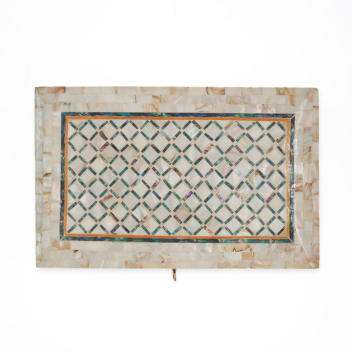 Handcrafted  Mother-of-Pearl Mosaic and Abalone Inlaid Wooden Box - WAAH251