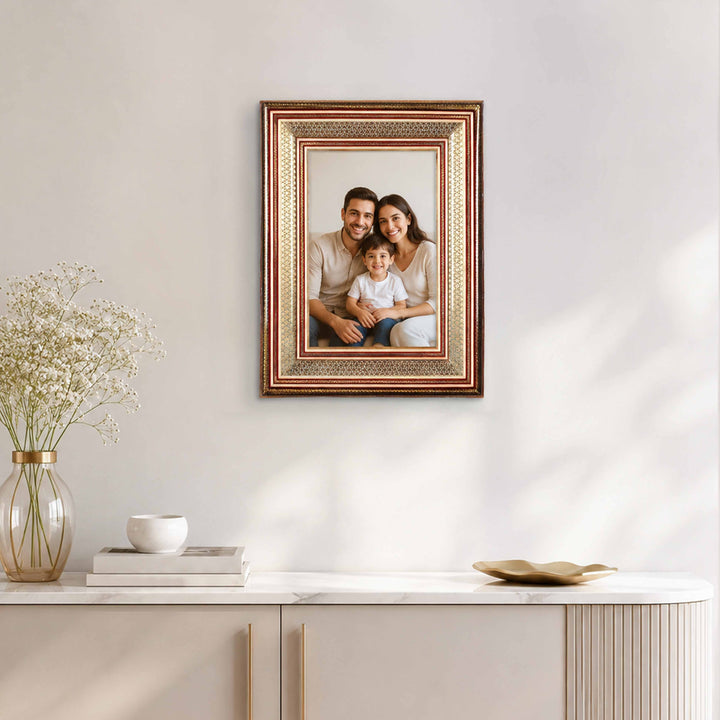 Handcrafted Hatem Inlaid Wooden Frame - WAAH254