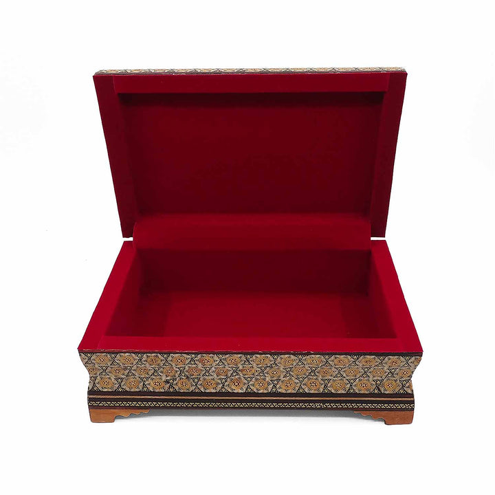Handcrafted Hatem-Inlaid Wooden Box - WAAH257