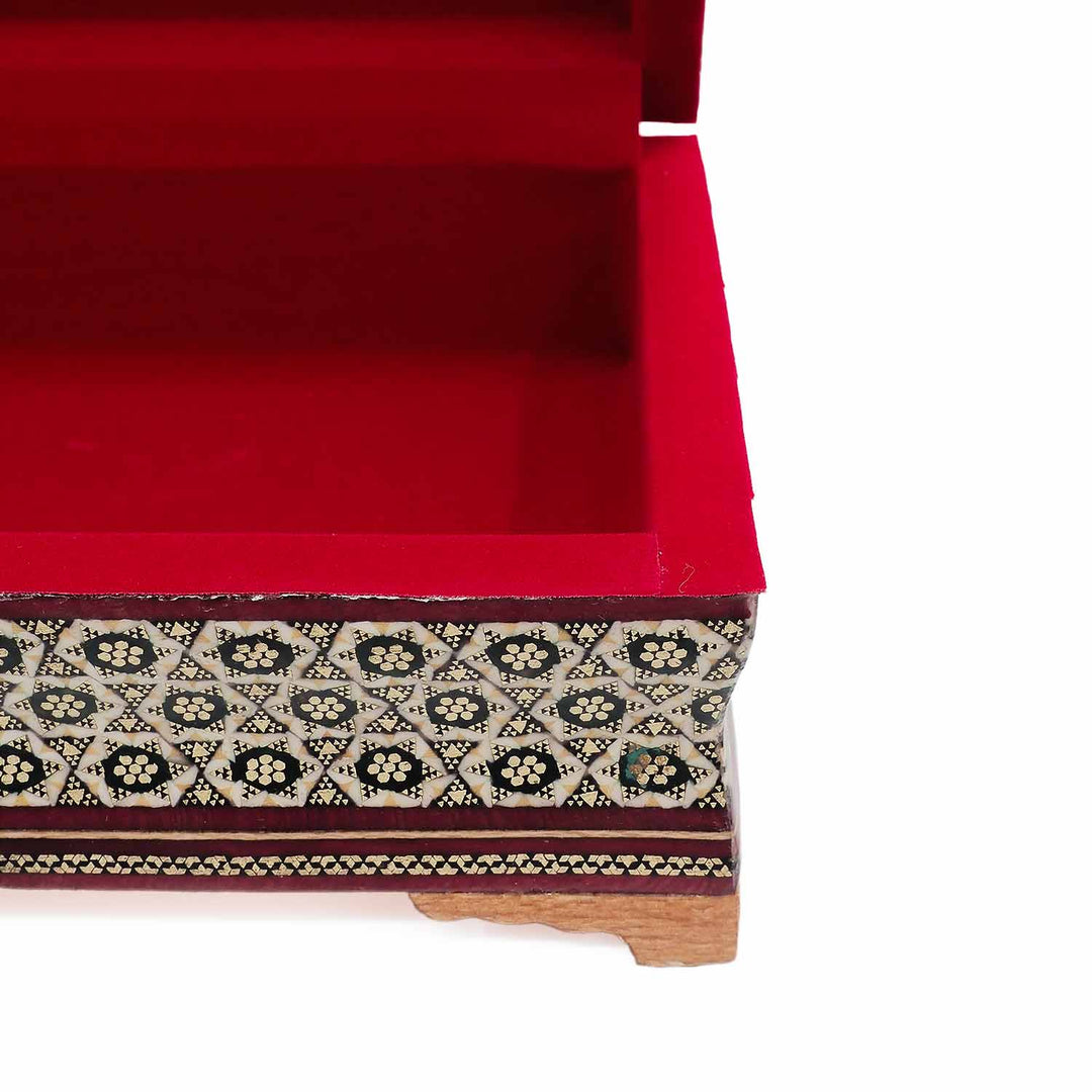 Handcrafted Hatem-Inlaid Wooden Box - WAAH259