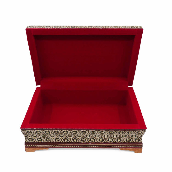 Handcrafted Hatem-Inlaid Wooden Box - WAAH259