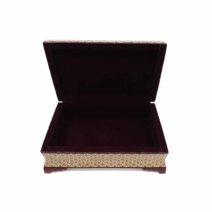 Handcrafted Hatem-Inlaid Wooden Box - WAAH261