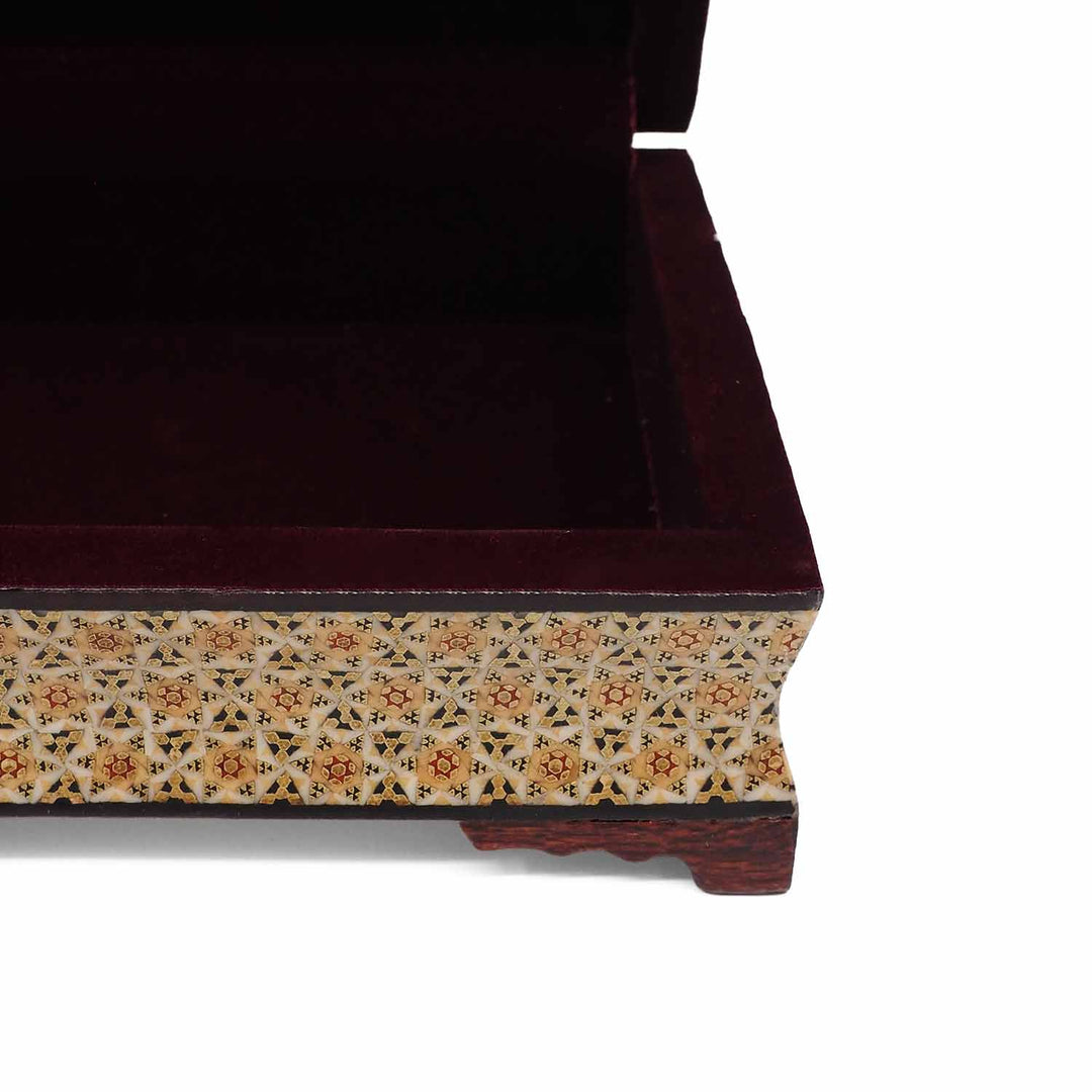 Handcrafted Hatem-Inlaid Wooden Box - WAAH261