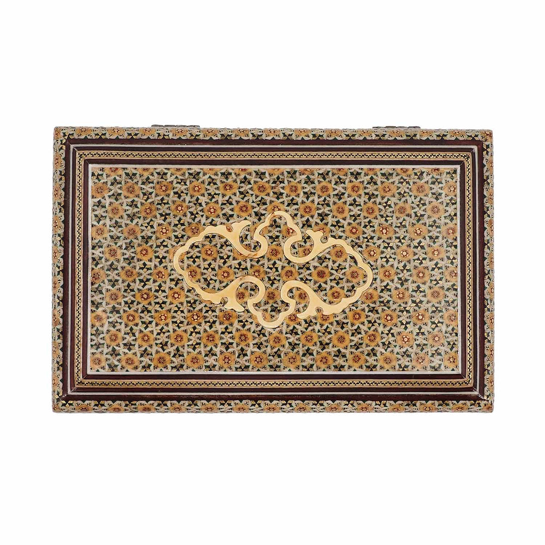 Handcrafted Hatem-Inlaid Wooden Box - WAAH262