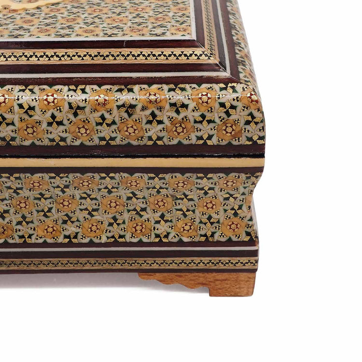 Handcrafted Hatem-Inlaid Wooden Box - WAAH262