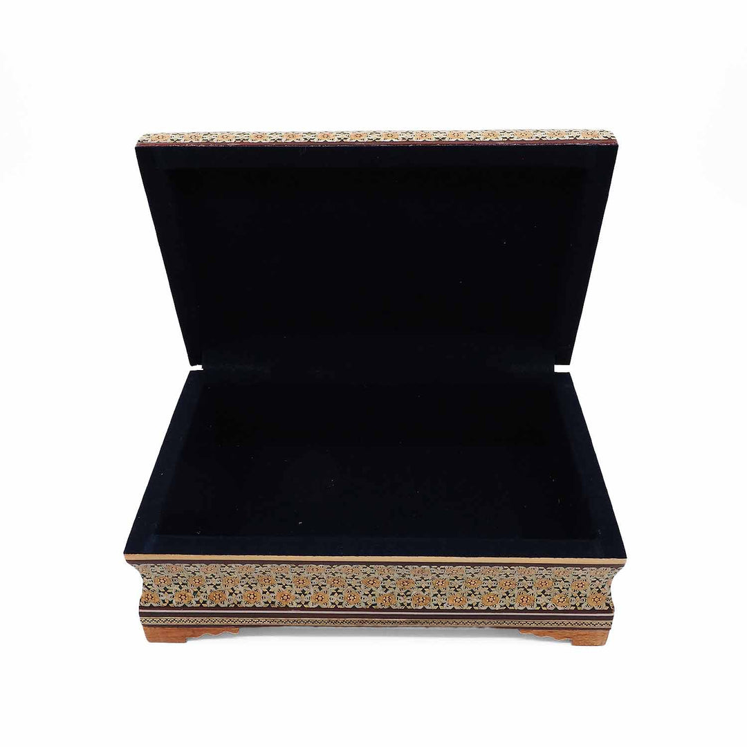 Handcrafted Hatem-Inlaid Wooden Box - WAAH262