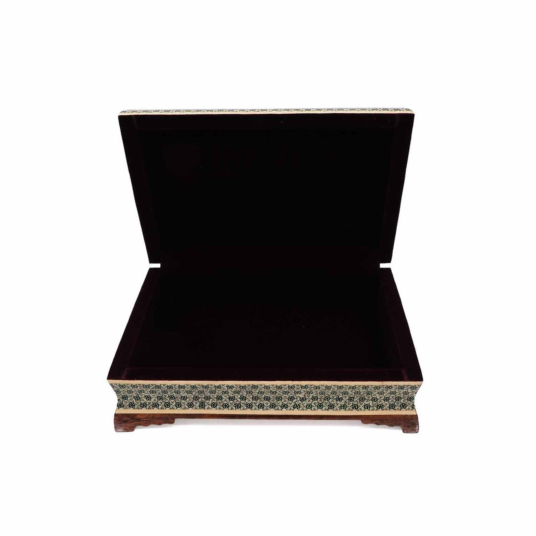 Handcrafted Hatem-Inlaid Wooden Box - WAAH264