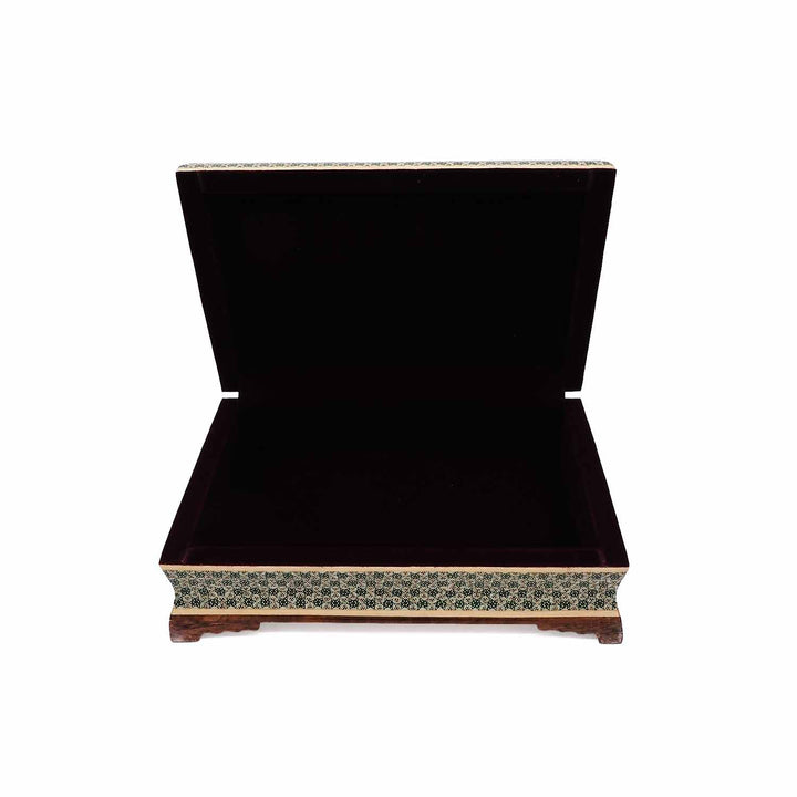 Handcrafted Hatem-Inlaid Wooden Box - WAAH264