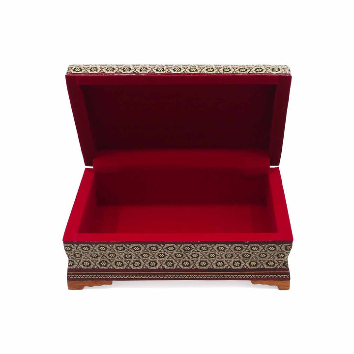 Handcrafted Hatem-Inlaid Wooden Box - WAAH265