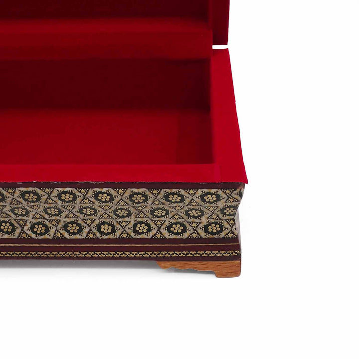 Handcrafted Hatem-Inlaid Wooden Box - WAAH265