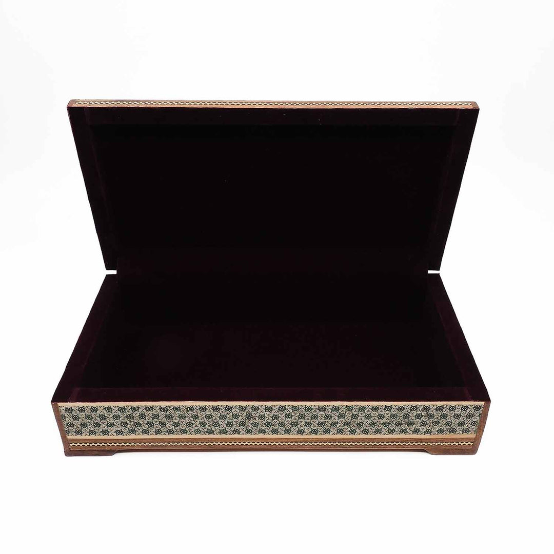 Handcrafted Hatem-Inlaid Wooden Box - WAAH270