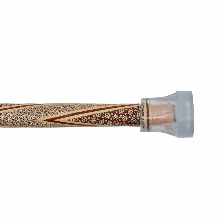 Handcrafted Hatem-Inlaid Wooden Walking Cane with Carrying Case - WAAH285