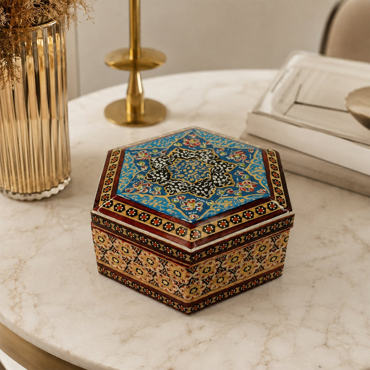 Handcrafted Hatem Inlaid Wooden Decorative Box - WAAH287