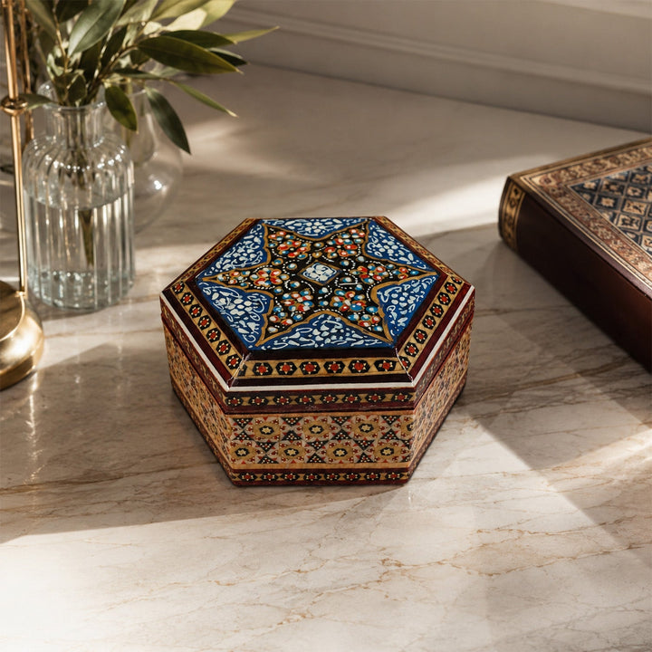 Handcrafted Hatem Inlaid Wooden Decorative Box - WAAH289