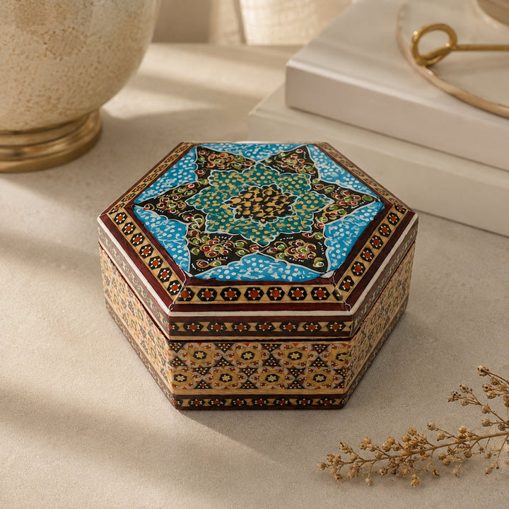 Handcrafted Hatem Inlaid Wooden Decorative Box - WAAH296