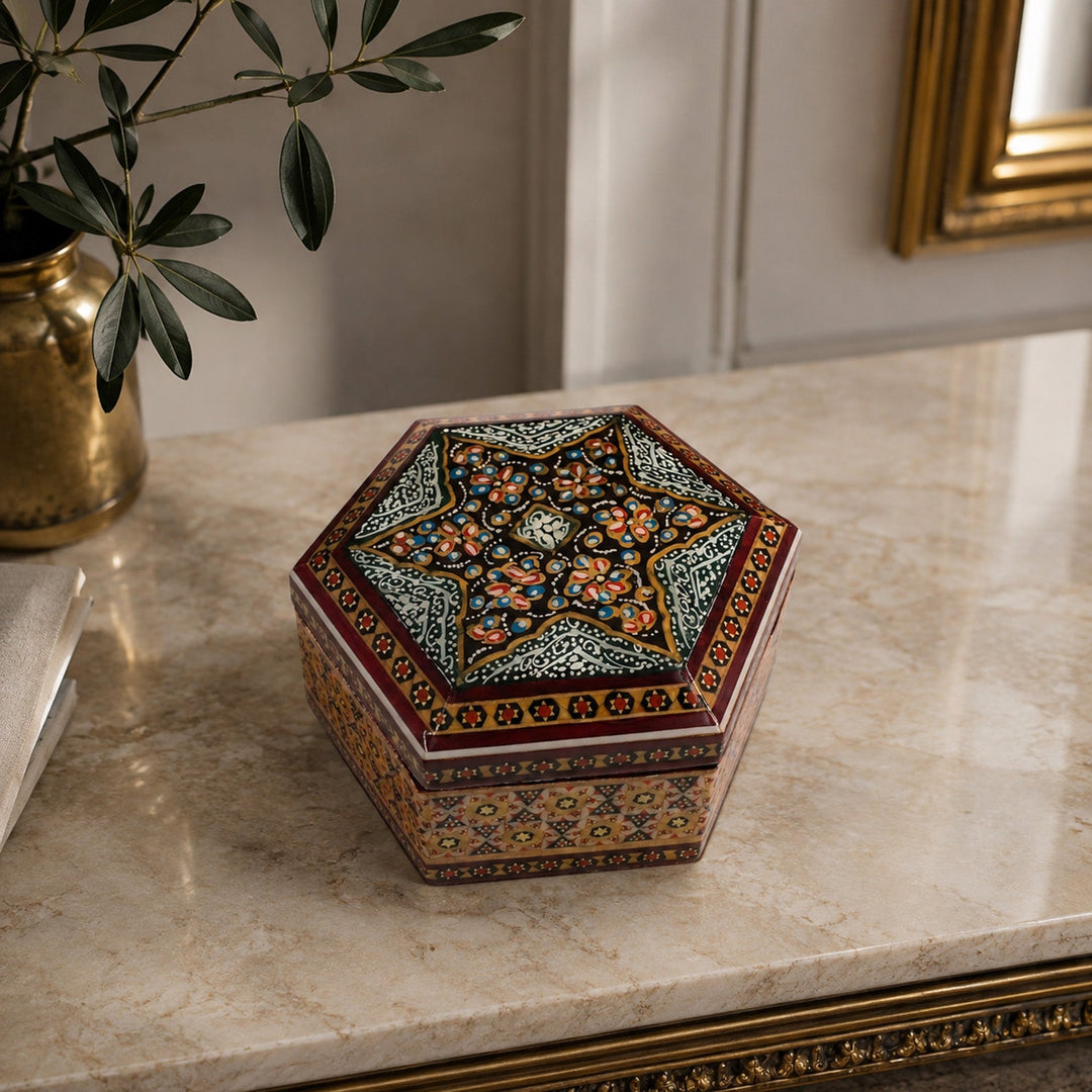 Handcrafted Hatem Inlaid Wooden Decorative Box - WAAH297