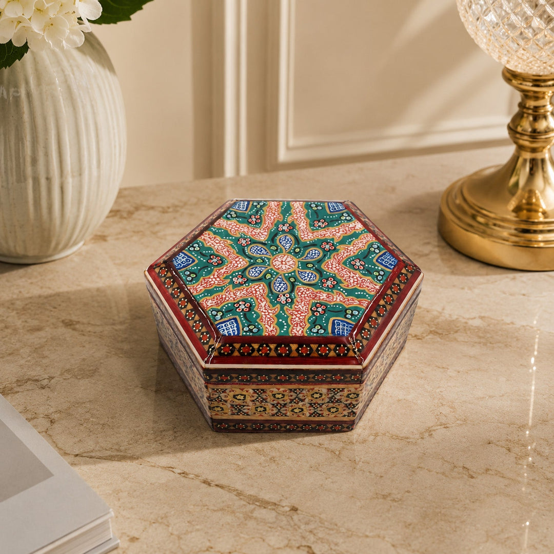 Handcrafted Hatem Inlaid Wooden Decorative Box - WAAH299