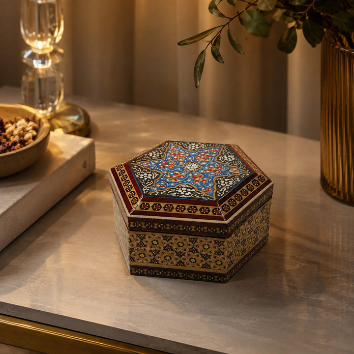 Handcrafted Hatem Inlaid Wooden Decorative Box - WAAH302