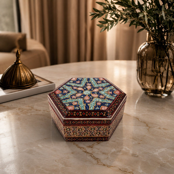 Handcrafted Hatem Inlaid Wooden Decorative Box - WAAH303