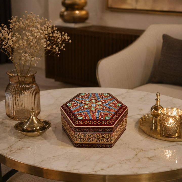 Handcrafted Hatem Inlaid Wooden Decorative Box - WAAH311