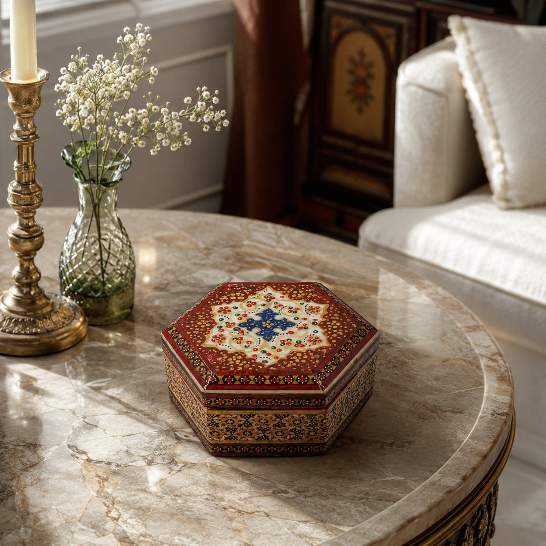 Handcrafted Hatem Inlaid Wooden Decorative Box - WAAH313