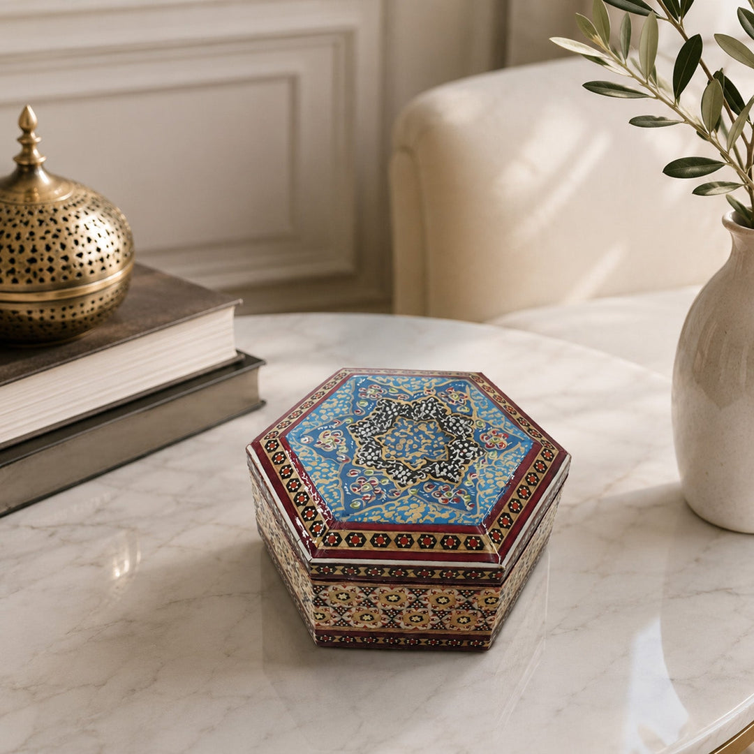 Handcrafted Hatem Inlaid Wooden Decorative Box - WAAH314